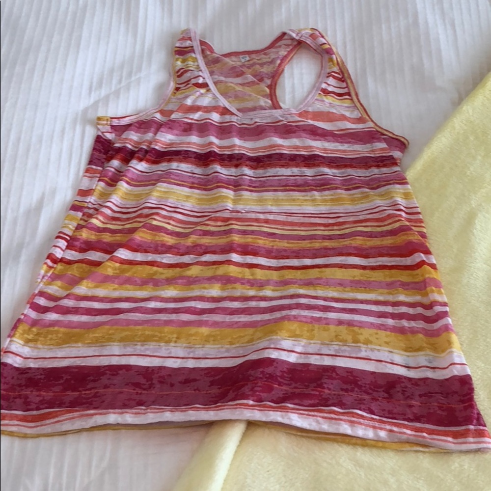 Striped tank top. Soft. Racer back.New without tag
